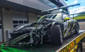 Георги Дончев разби новото си Porsche 991 GT3 Cup, след което се качи на подиума с кола под наем