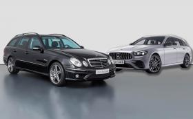 2006 Mercedes-Benz E 63 AMG T срещу 2021 Mercedes-AMG E 53 T